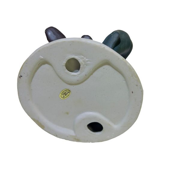 Bisque Ceramic Vintage 7” Older Man Cobbler Working Boot Shoe Figurine Hammer - Picture 5 of 6